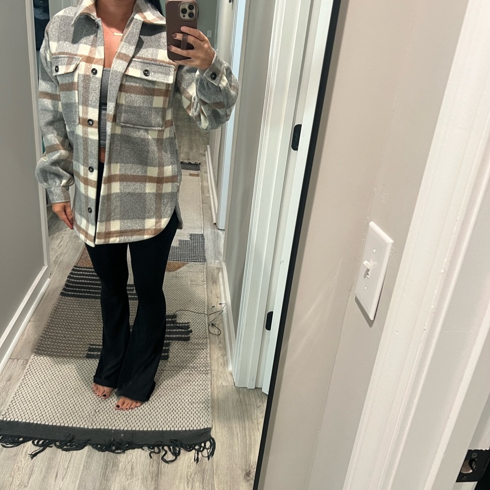 Plaid Button-Up Shacket